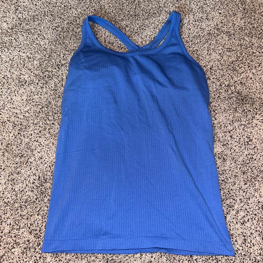 Lululemon Ebb to Street racerback in Blue Nile